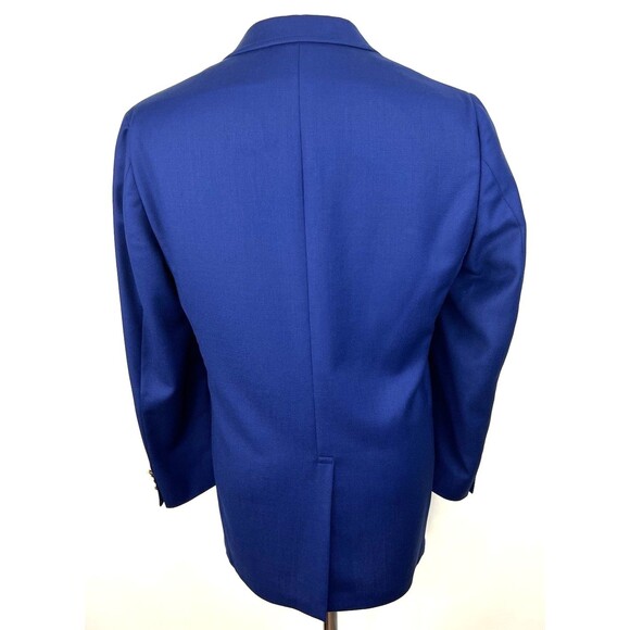 J. Press Mens Navy Blue Blazer Mens 42R Wool 3 Button 2 Roll Gold Buttons - Picture 6 of 14